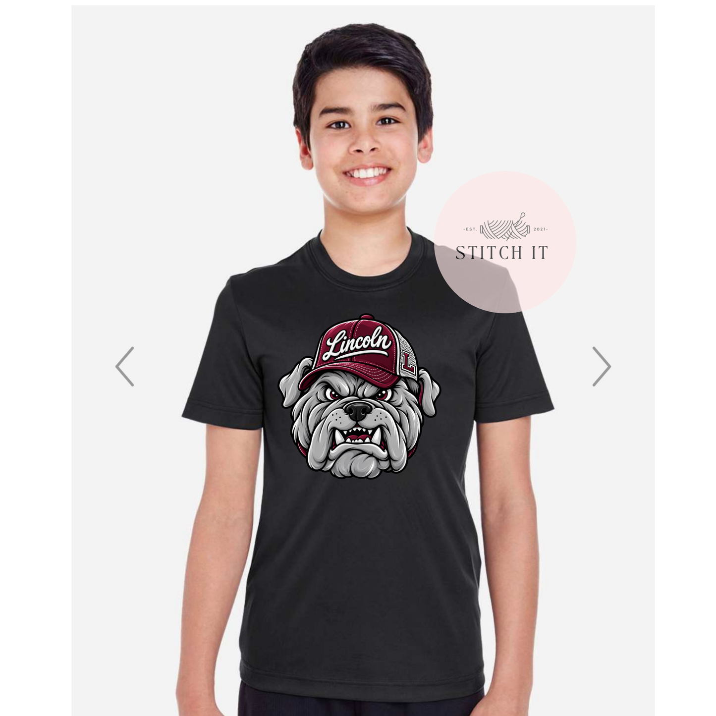 Bulldog with Lincoln hat