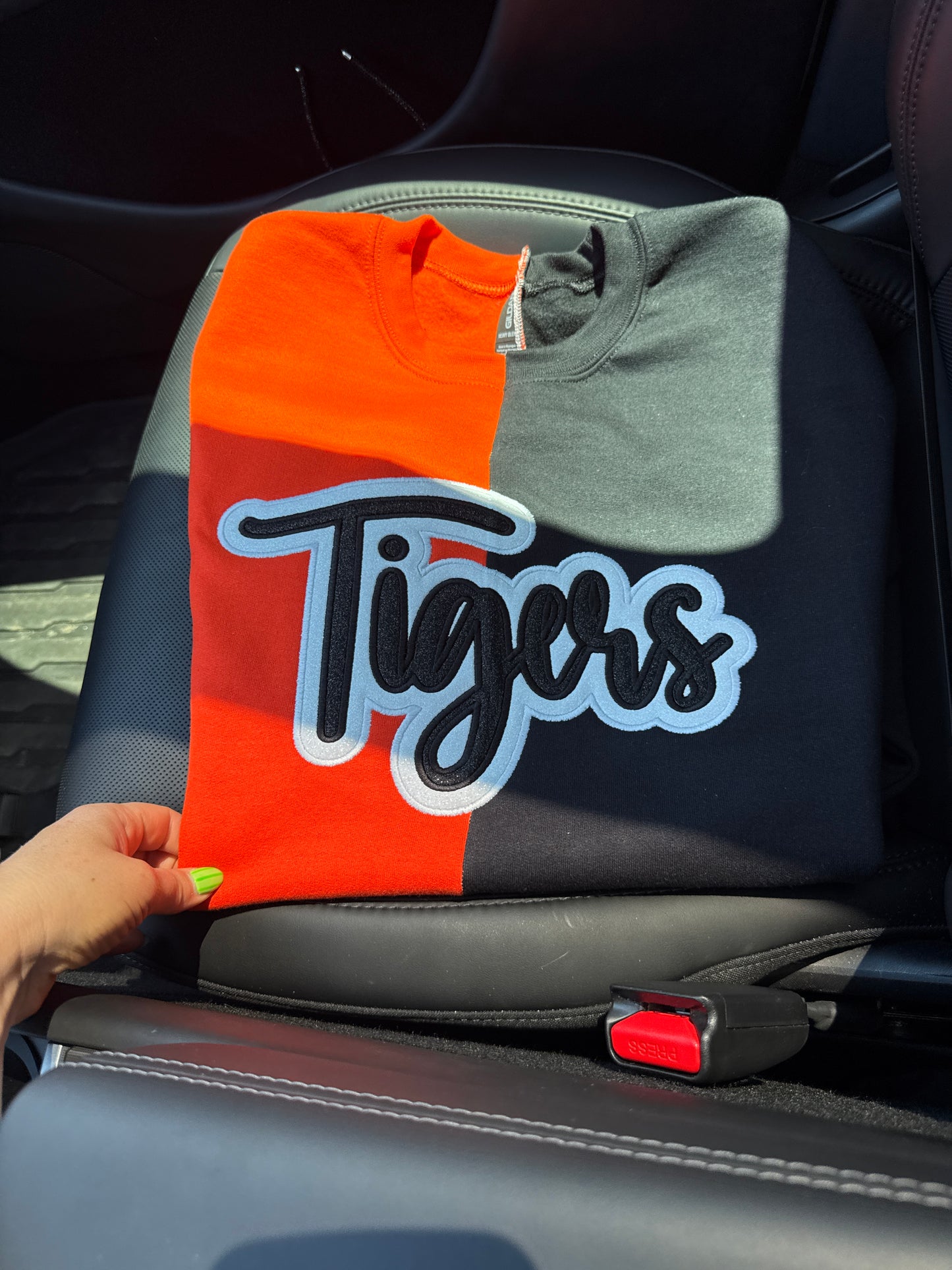 Two tone Tigers sweatshirt