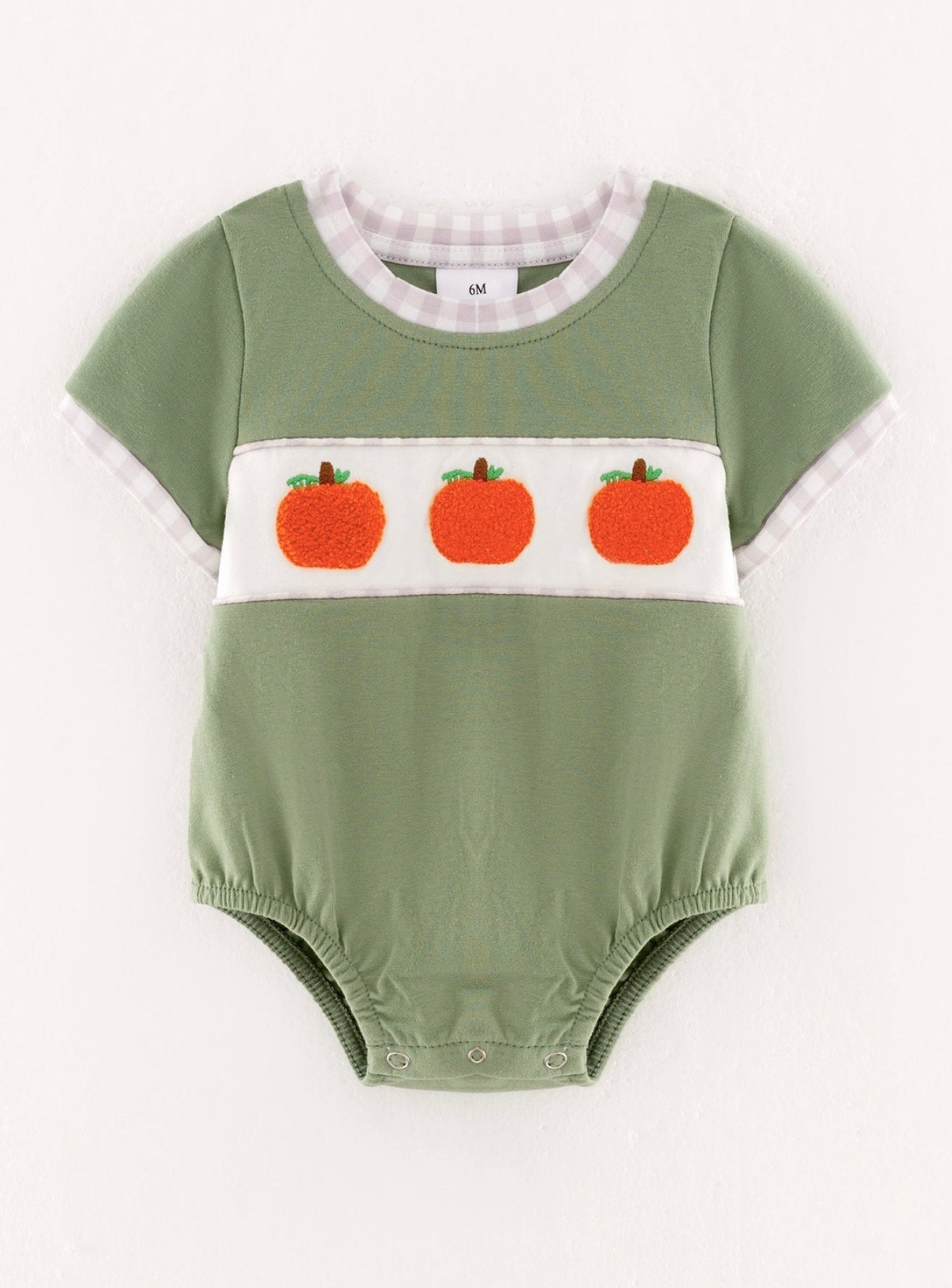 Olive Pumpkin Romper