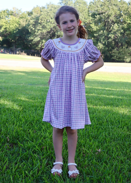 Purple Plaid Dress