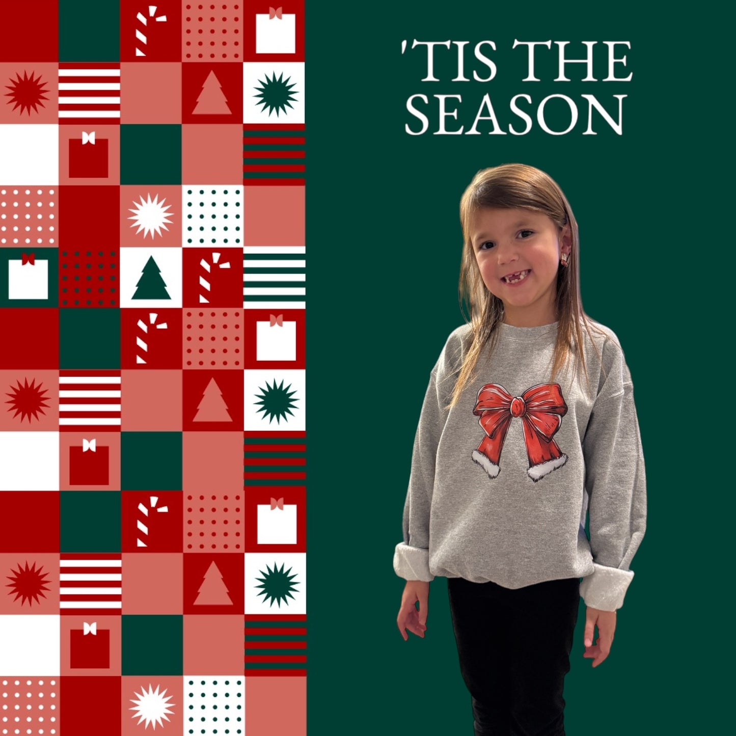 Santa Bow sweatshirt